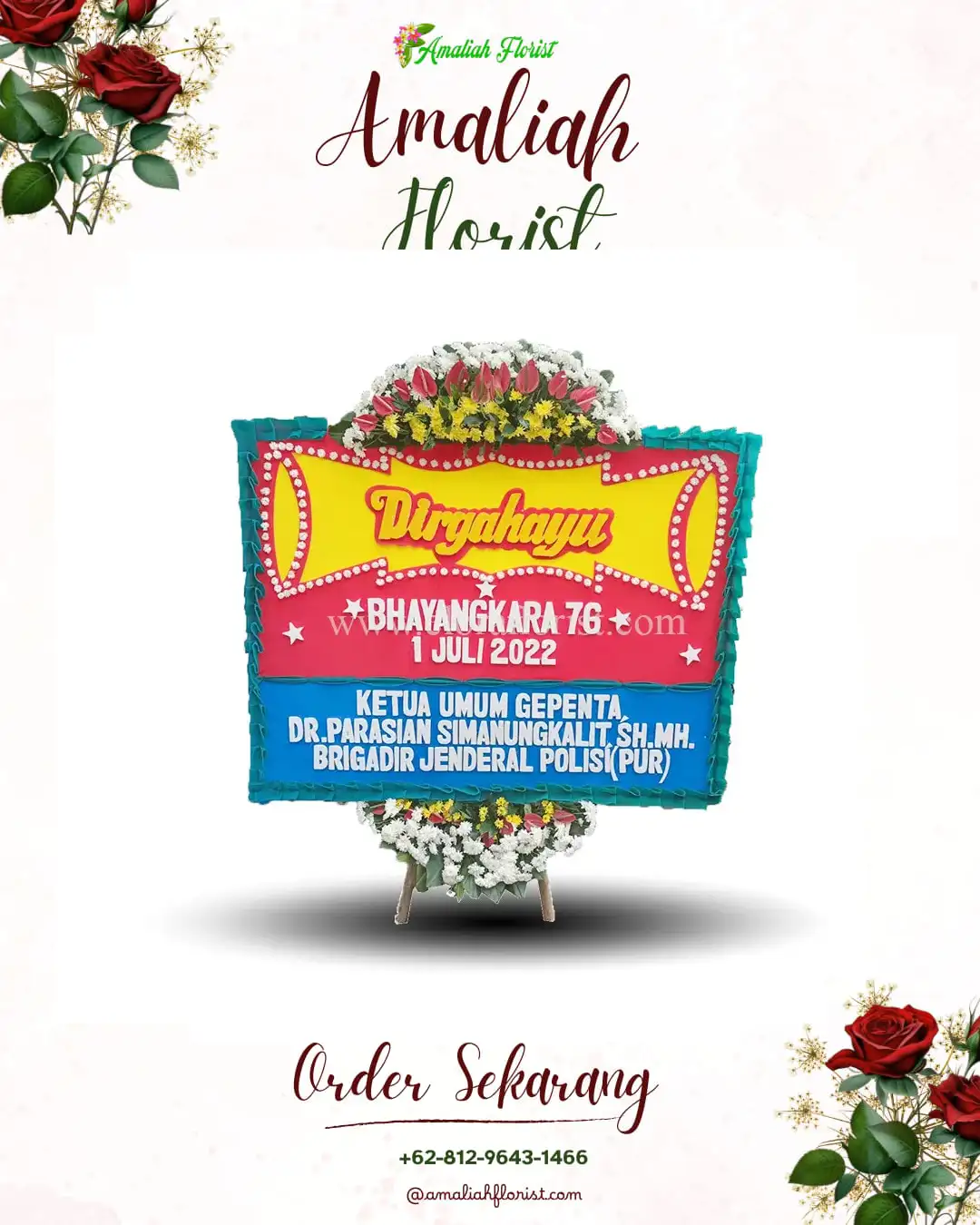 Papan Bunga HUT Ulang Tahun Bungo Dani